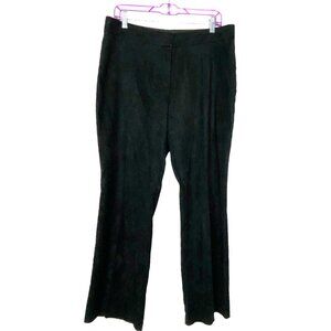 MARKS and SPENCER Women Faux Suede Pants Size M Black Zip Up Business Luxury 2-7